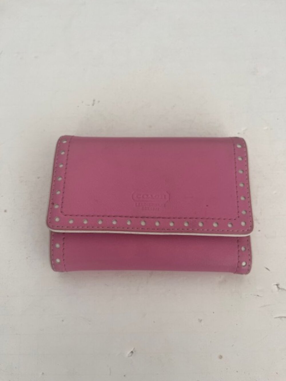 Pink leather Coach wallet